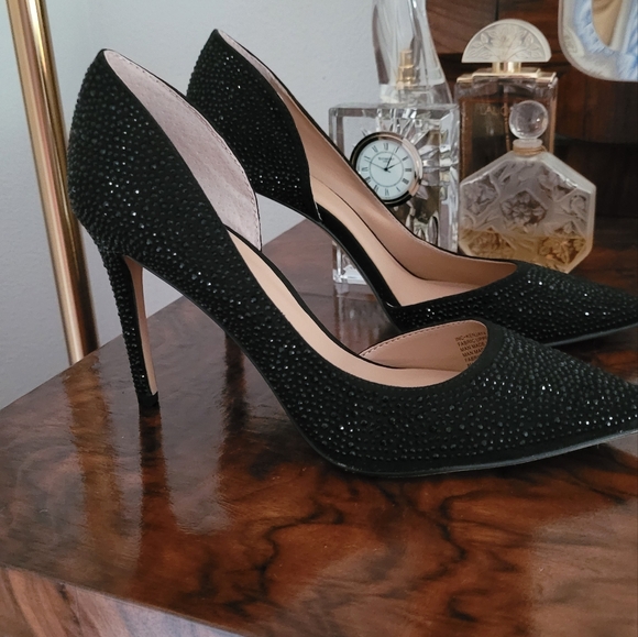 INC new black stilettos sparkle size 8 - Picture 2 of 6